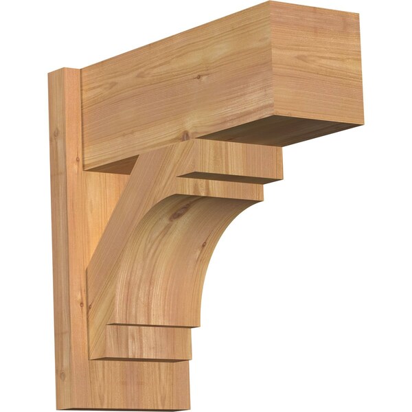 Ekena Millwork Merced Block Smooth Outlooker, Western Red Cedar, 7 1/2"W x 18"D x 18"H OUT08X18X18MRC05SWR - main
